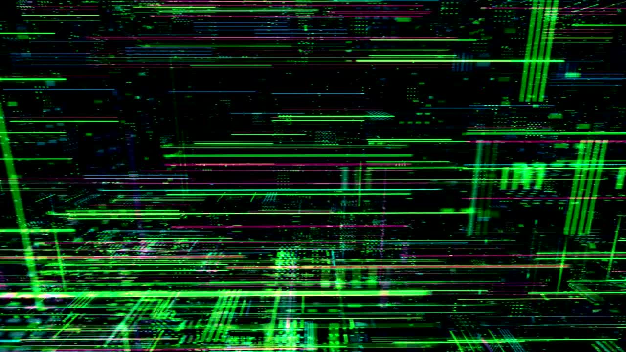 ciberespacio ciencia y tecnología de fondo. 3d render 4k bucle.