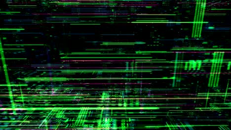 cyber-weltraum-wissenschaft und technologie-hintergrund. 3d-rendering 4k-schleife.