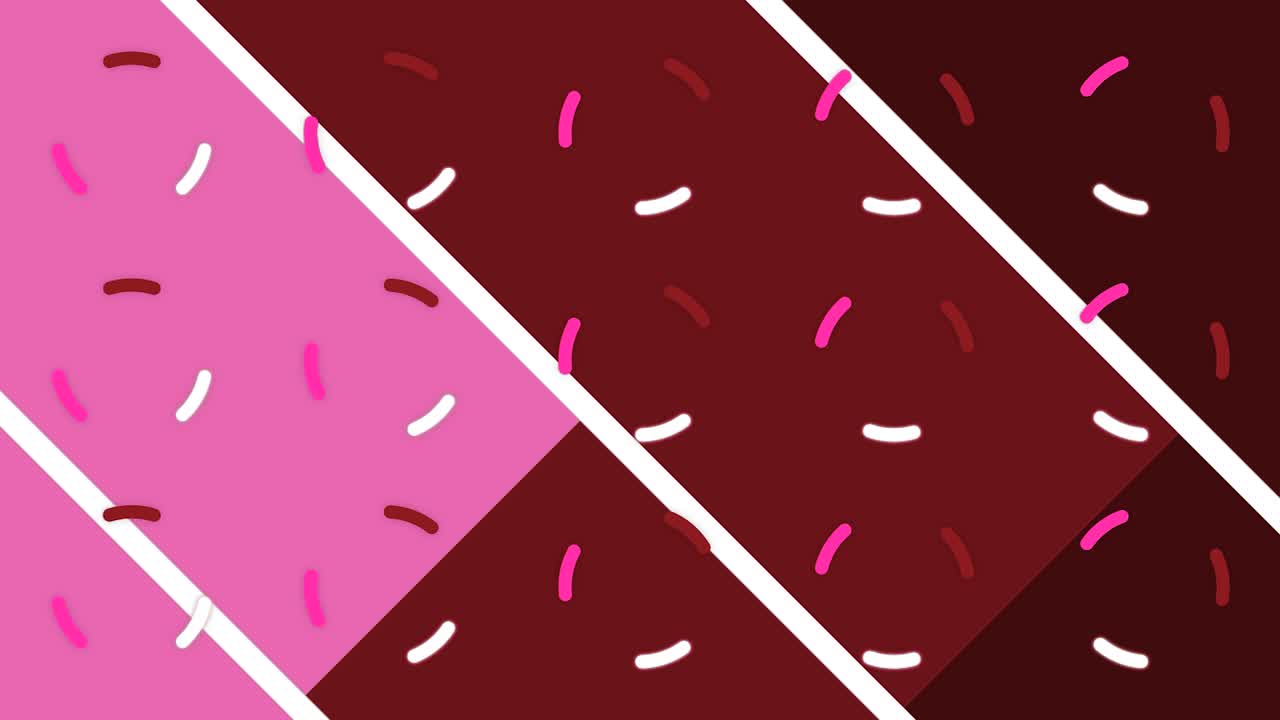 분홍색과 갈색 원을 가진 추상적인 기하학적 패턴