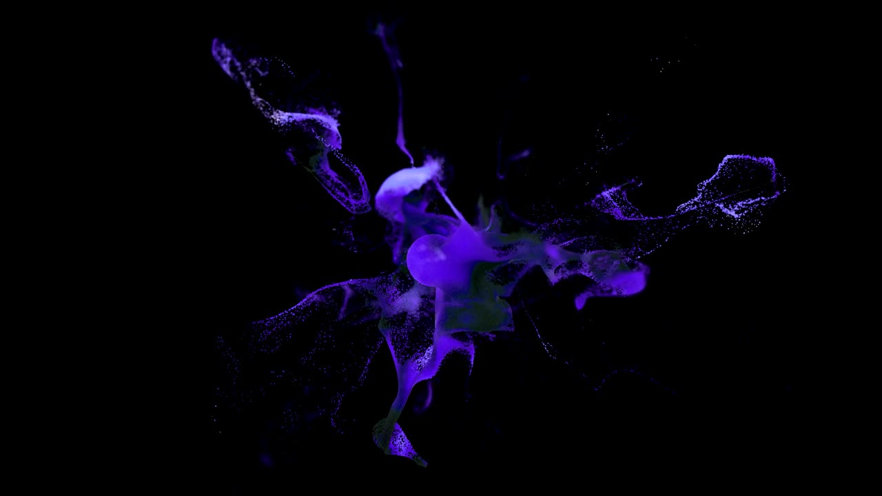 4K CGI paint powder simulation.