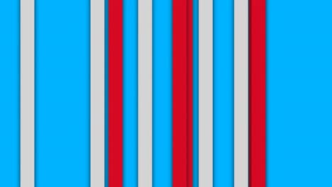 animación de rayas rojas y blancas que se mueven sobre un fondo azul.