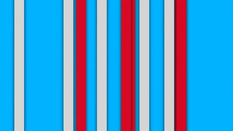 animation of red and white stripes moving on blue background