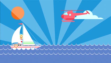 un yate de vela está navegando a lo largo del mar