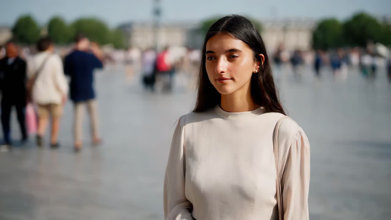 Giovane donna a Parigi