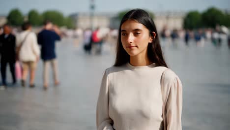 young woman in paris