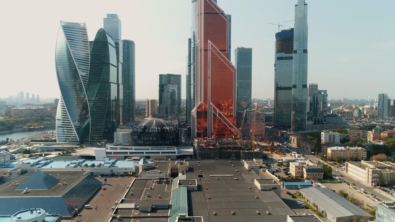 desarrollo del centro de negocios de la ciudad de moscú y nuevo rascacielos