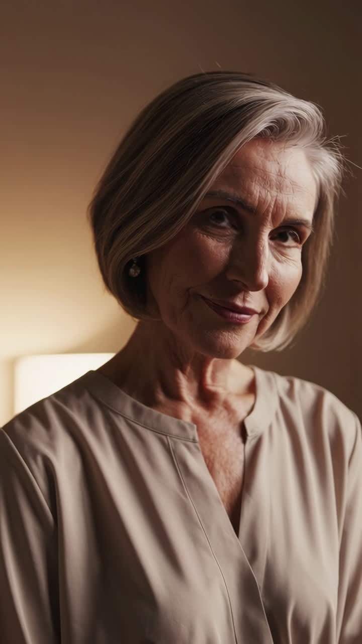 Portrait of an Elegant Mature Woman