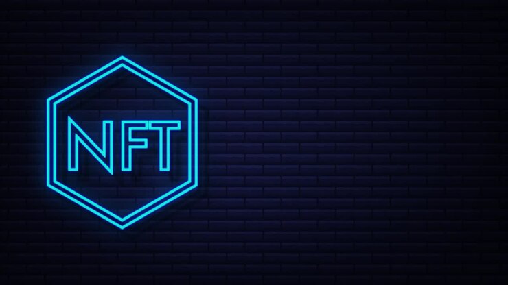 Neon nft sign. non-fungible token. Motion Graphic