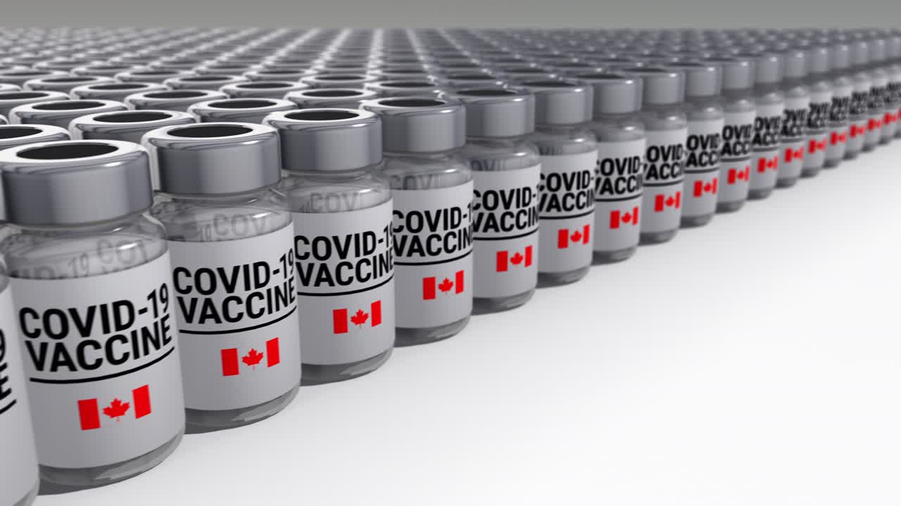 botellas de la vacuna contra el covid-19 canadá