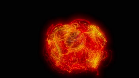 hot glowing energy wire, abstract visualisation of atomic interaction