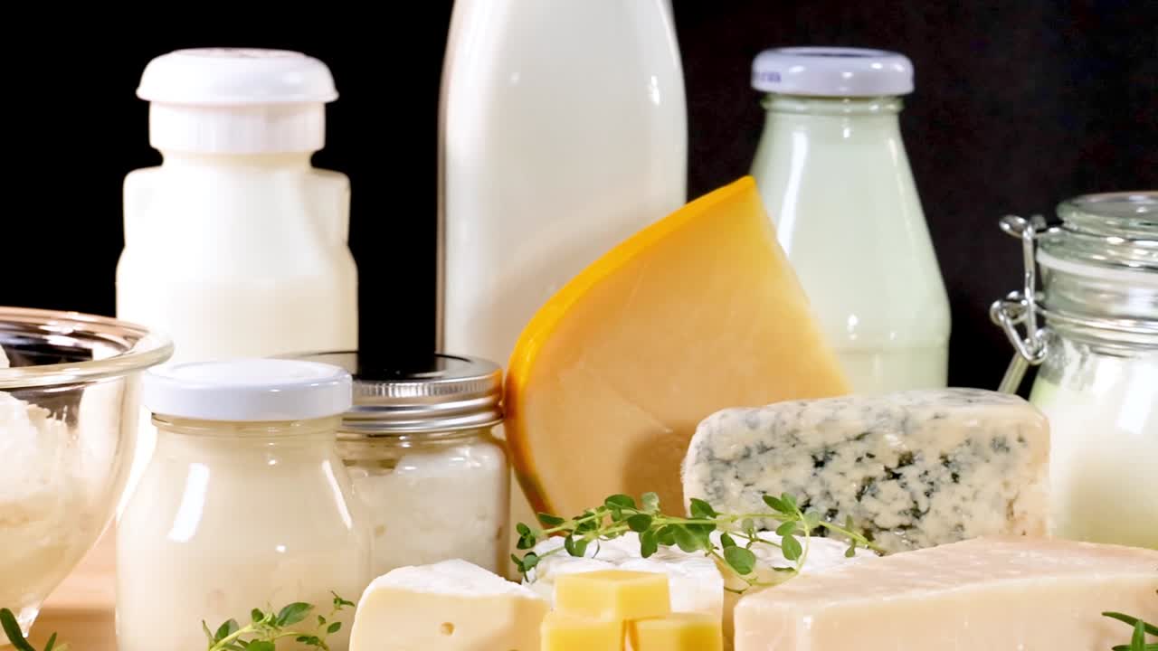 variedad de productos lácteos