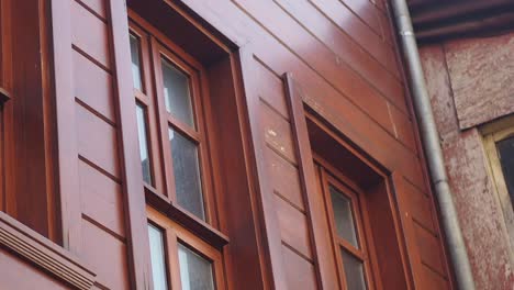 wooden building facade with windows