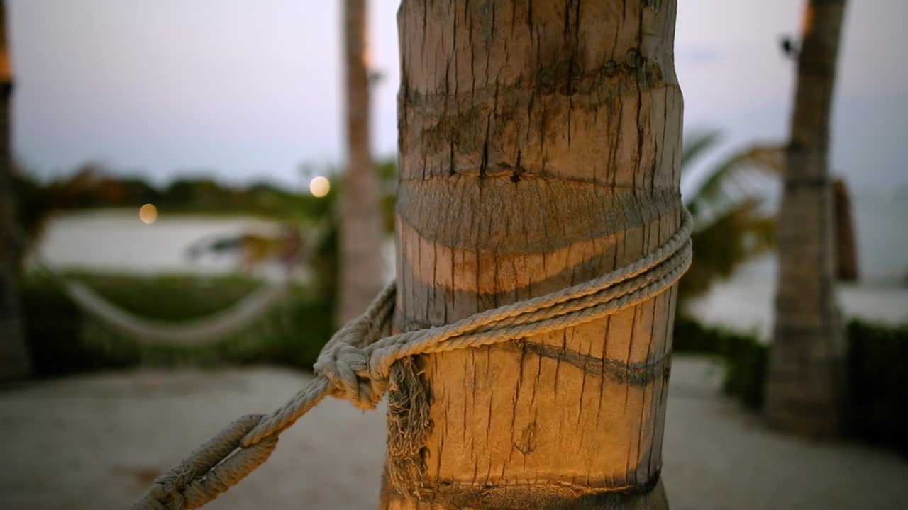 close shoot of a hammock rope