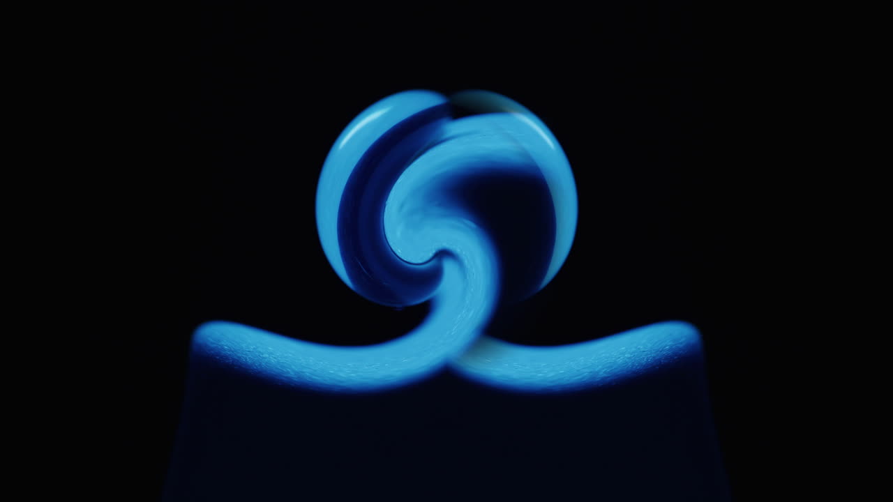 Close-up of a Blue Candle Melting