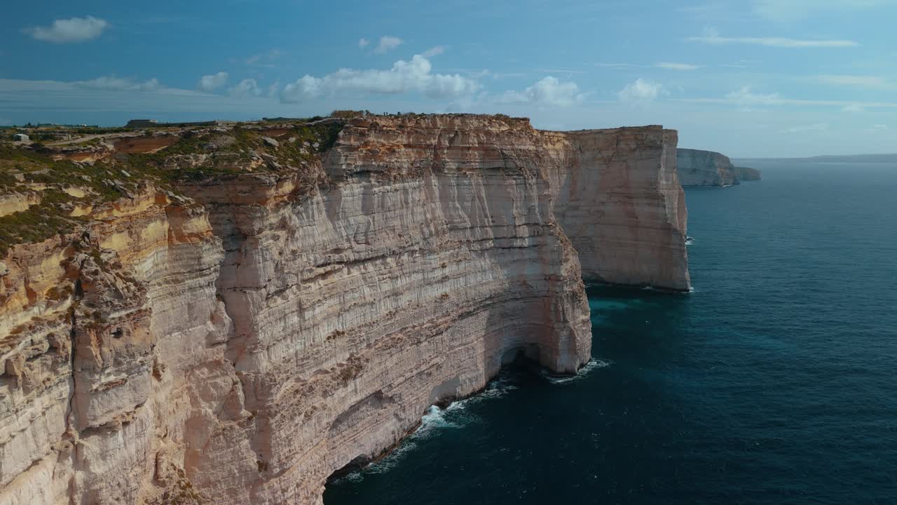Steep Cliff on Gozo, Malta island