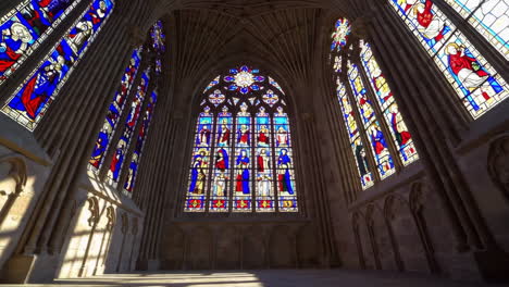 stained glass chapel interior