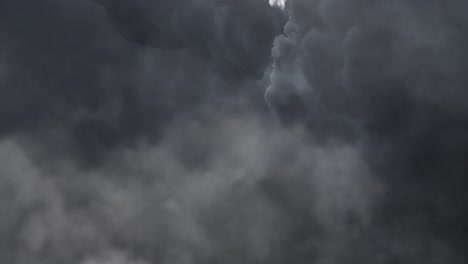 dangerous electrical flash in dark clouds