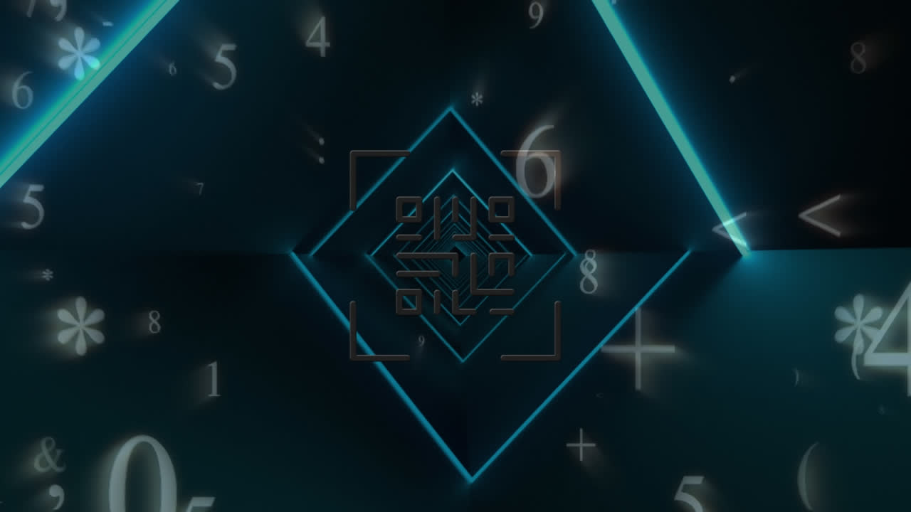 animación del código qr sobre los números que cambian