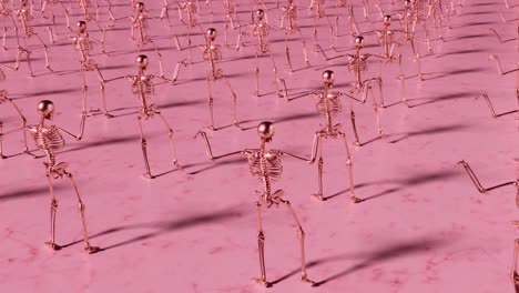 esqueletos robóticos bailando en sincronización - bucle de animación futurista