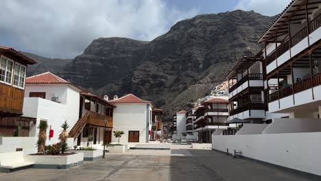 Los-Gigantes-city-during-the-day,-Tenerife-in-Spain-4K-30-fps