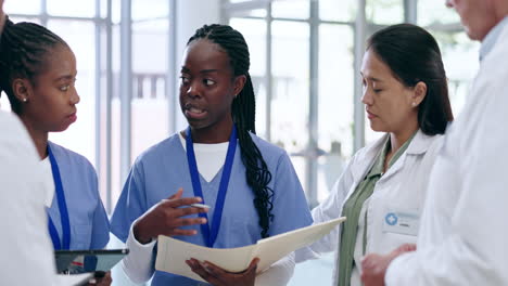 teamwork, meeting and group of doctors