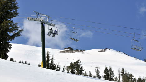 time lapse of a chair lift at a ski resort 1