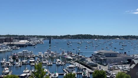 boats of all kinds in a rhode island marine docking port-2