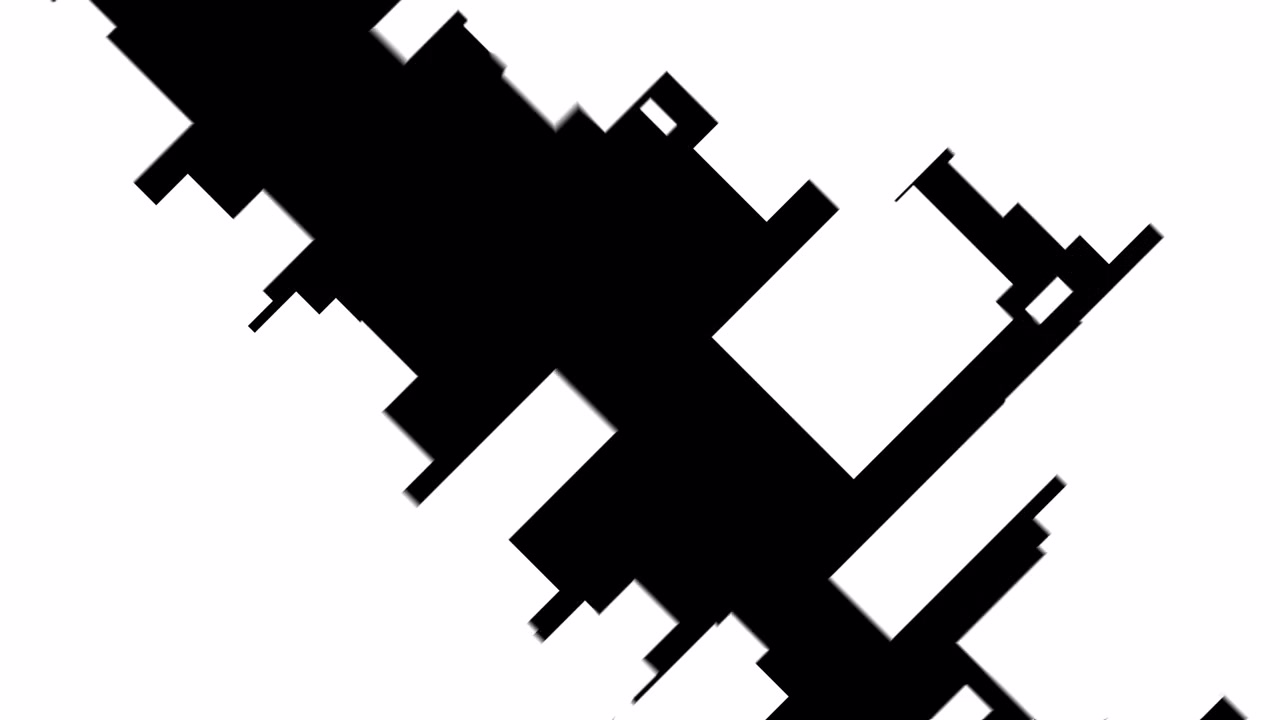 Dynamický černobílý geometrický stírací přechod