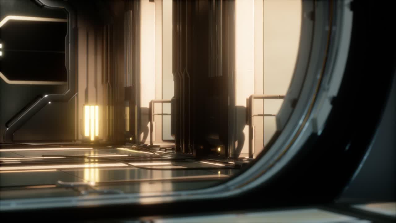 tunel science-fiction lub korytarz statku kosmicznego