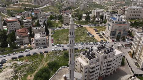 muslim mosque minaret in ramallah city in palestine