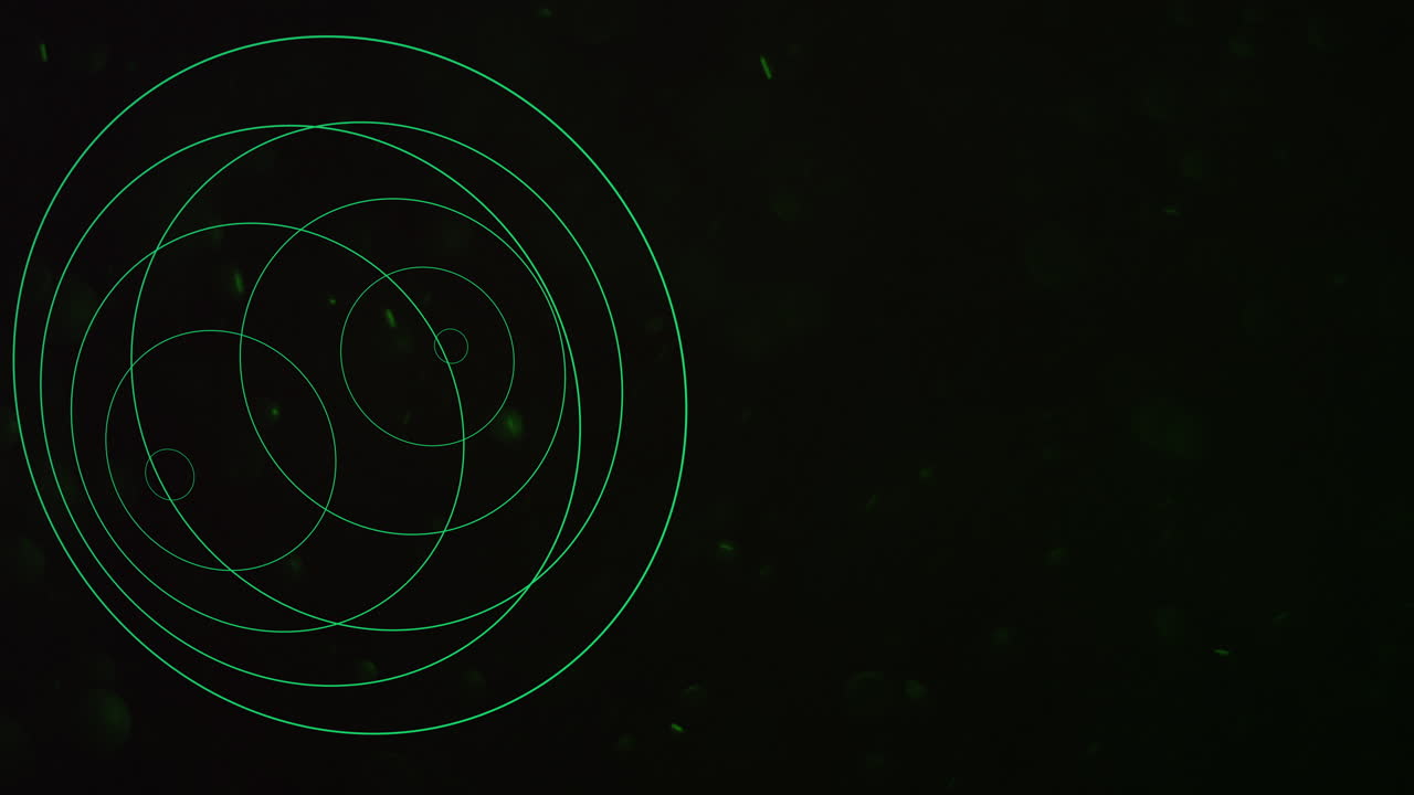 forma geométrica abstracta de movimiento con partículas en el espacio 1