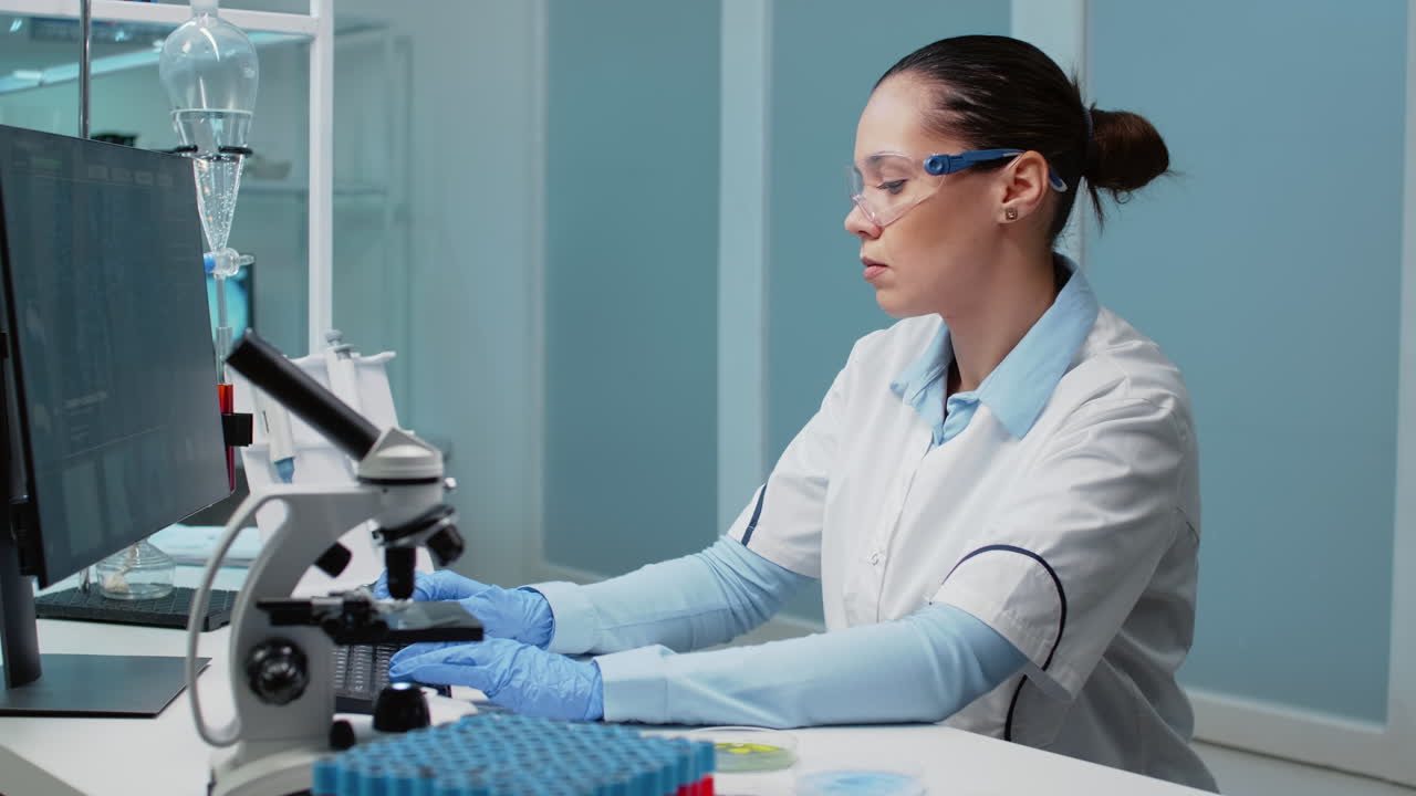 Scientist researching in the lab