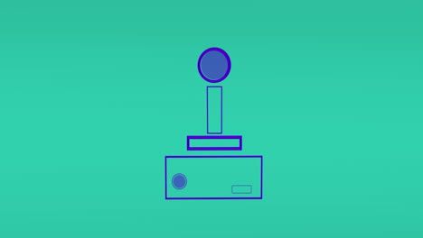 animación del icono del gamepad sobre un fondo verde
