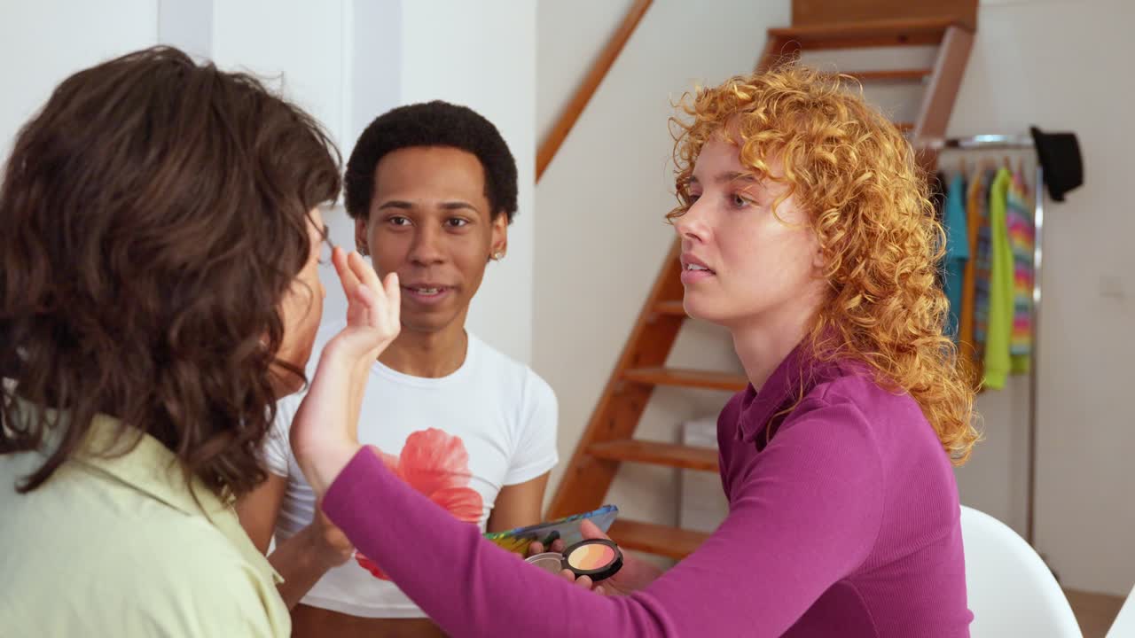 Makeup session with friends