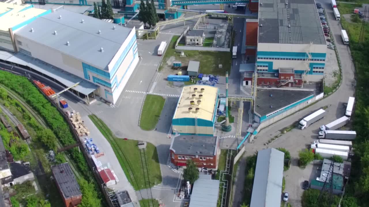 현대적 인 산업 단지 의 공중 사진