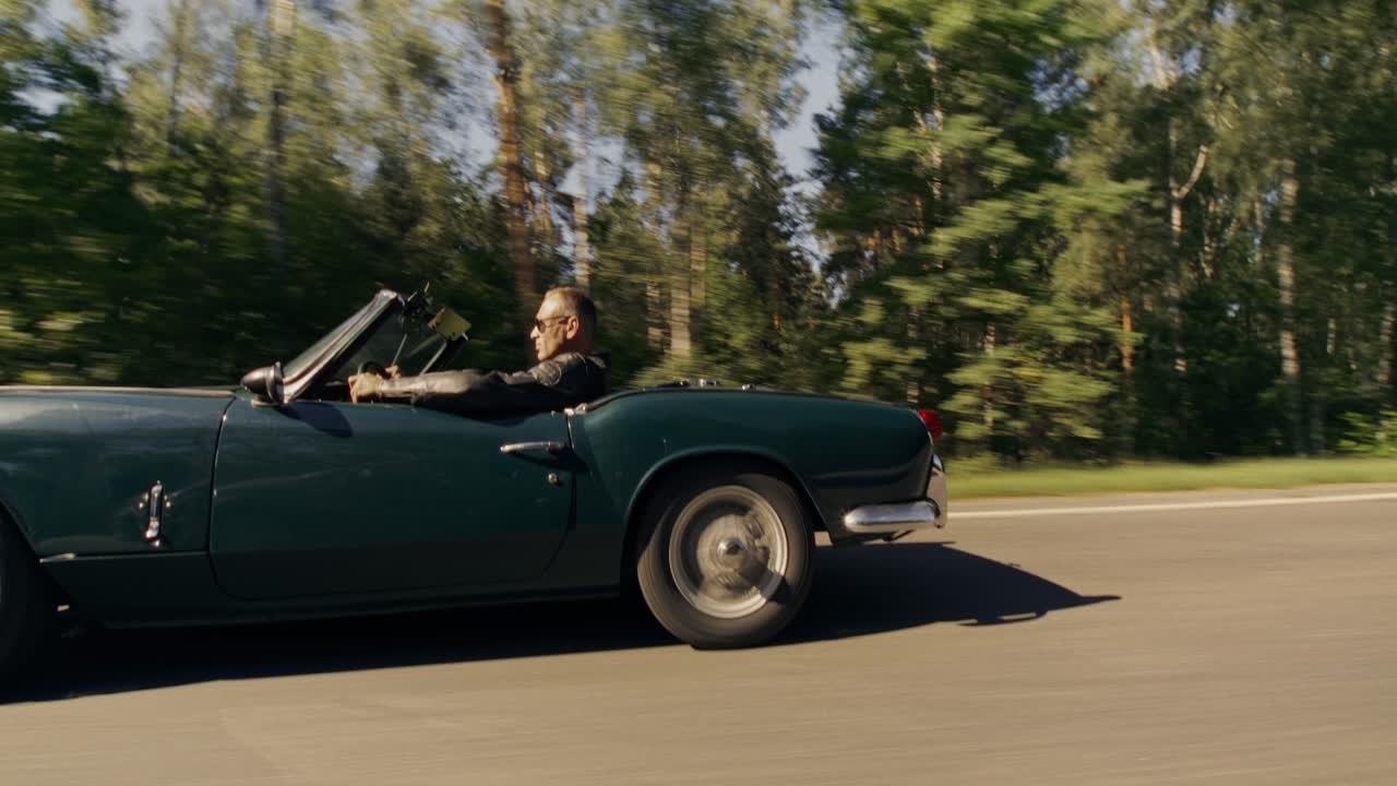 Classic Convertible on the Road