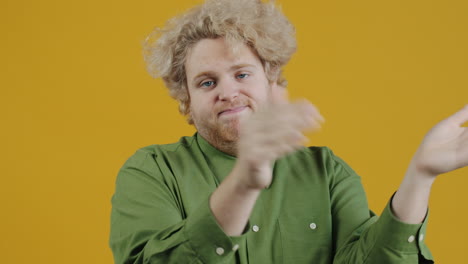 man clapping