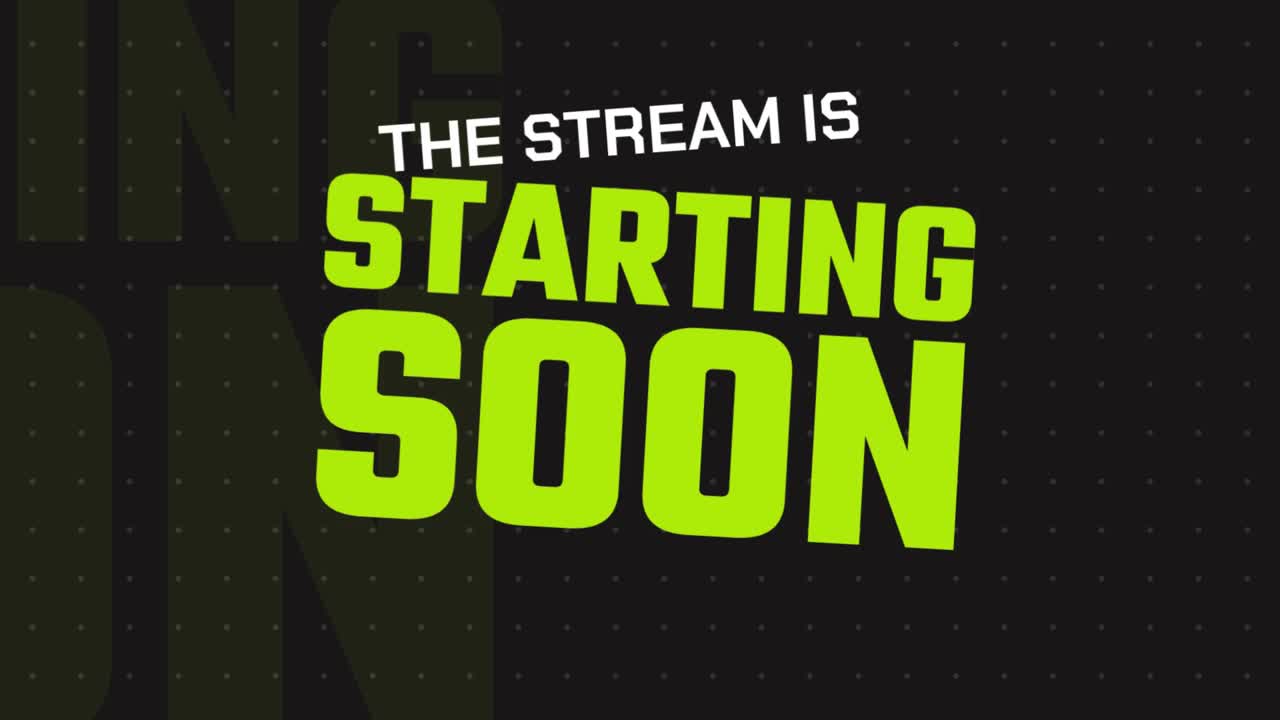 Livestream stream starting soon twitch kick broadcast intro introduction coming soon animated text animation countdown