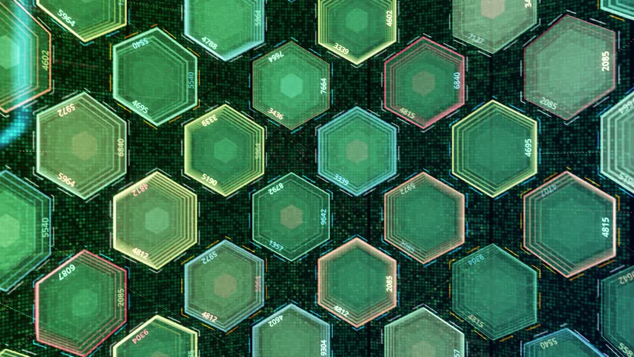 visualización de datos de hexágono abstracto