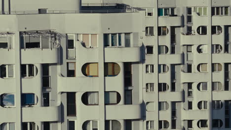 modernist apartment building facade