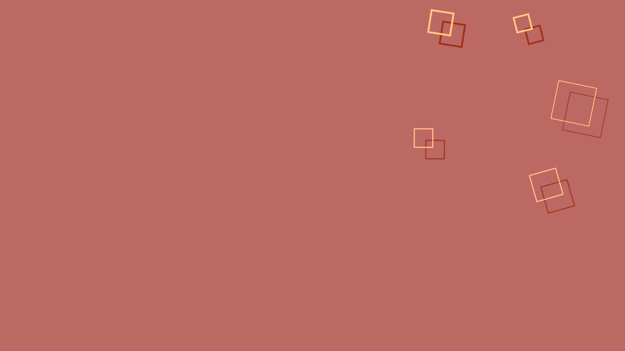 Small squares moving speedy on retro orange background