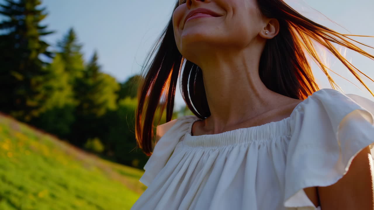 Happy Woman in a Field