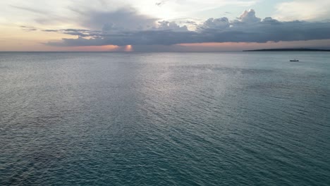 Tourists-taking-a-bath-in-the-ocean-at-the-popular-tourist-destination-Cabo-Rojo-in-the-southwest-of-the-Dominican-Republic-during-sunset