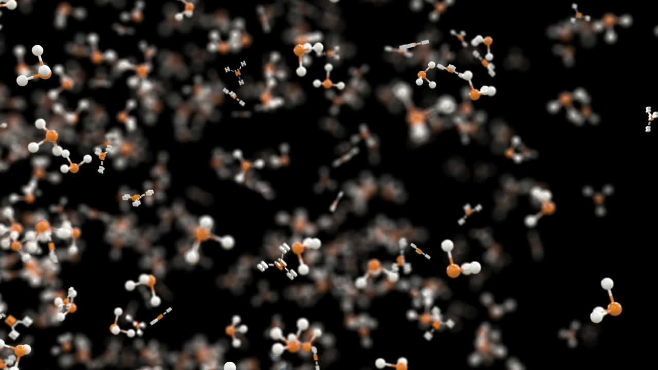 암모니아 분자가 날아갑니다.