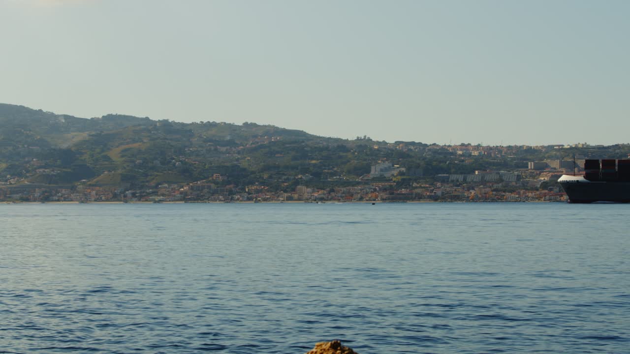 container cargo ship in the ocean