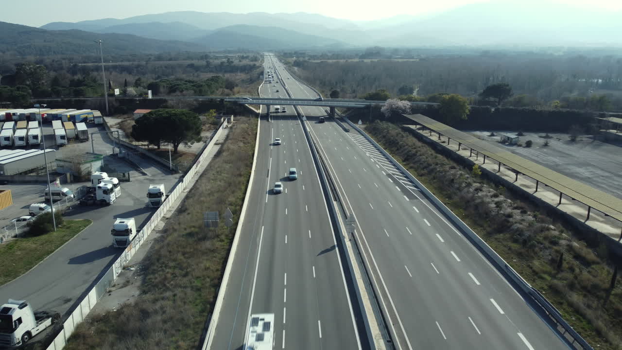 고속도로 공중 사진