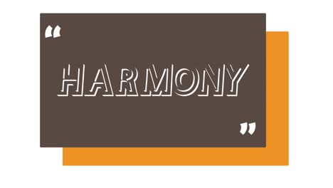 banner with the word harmony.