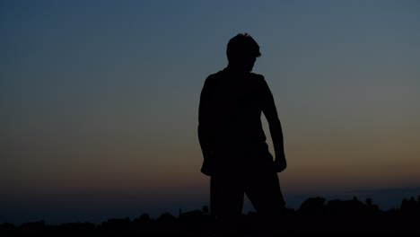 muscular showing man silhouette