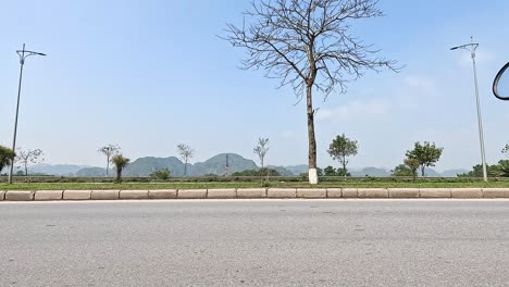 vehicles passing by on a clear day