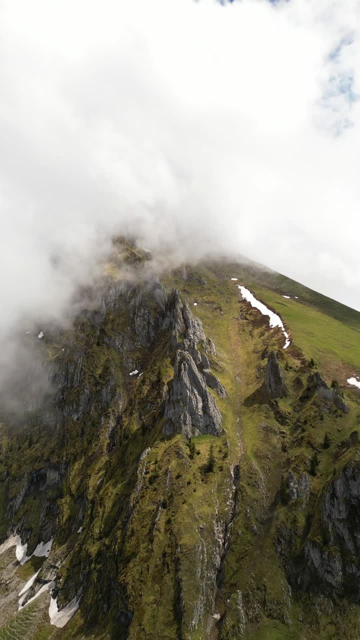 Glarus Alps Fronalpstock aerial drone Switzerland Swiss highlands alpine region